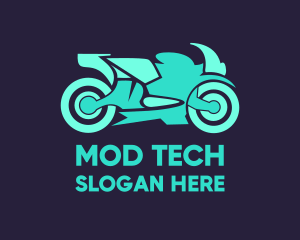 Green Motorbike Race logo design