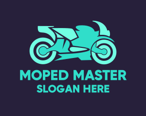 Green Motorbike Race logo design