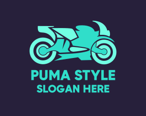 Green Motorbike Race logo design