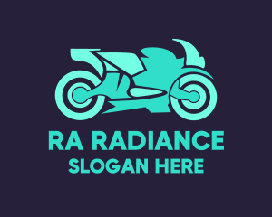 Green Motorbike Race logo design