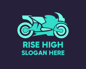 Green Motorbike Race logo design