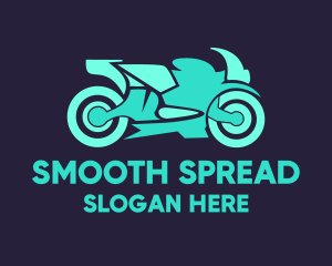 Green Motorbike Race logo design