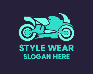 Green Motorbike Race logo design