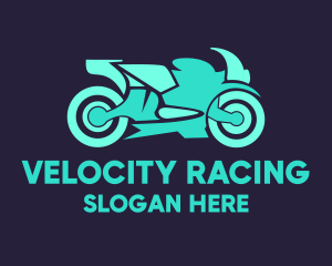 Green Motorbike Race logo design