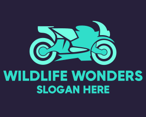 Green Motorbike Race logo design