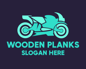 Green Motorbike Race logo design