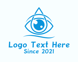 Optic - Blue Eye Drops logo design