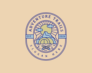 Mountain Camp Tent logo design