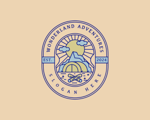 Mountain Camp Tent logo design