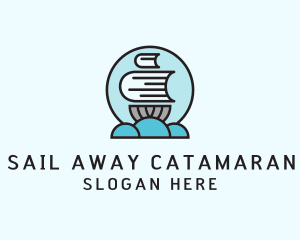 Book Sail Boat logo design