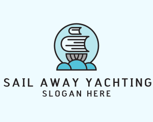 Book Sail Boat logo design