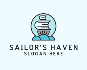 Book Sail Boat logo design