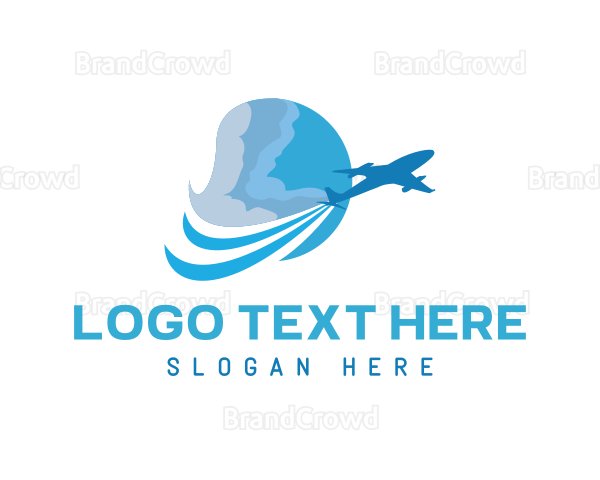 Airplane Courier Service Delivery Logo