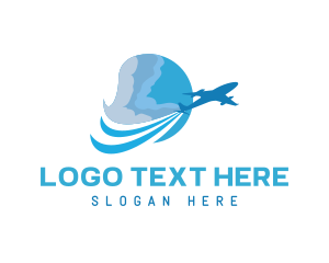 Courier - Airplane Courier Service Delivery logo design