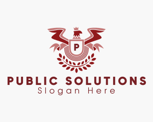 Government - Eagle Academy Wreath logo design