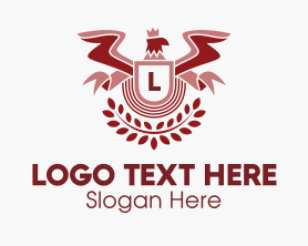 Eagle - Red Eagle Emblem logo design