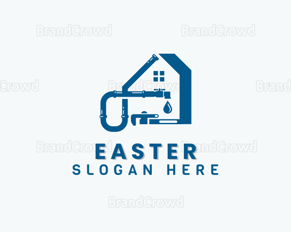 House Pipe Plumbing Logo