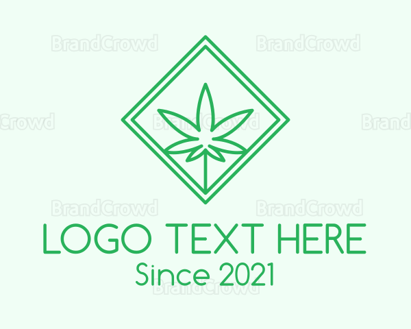 Natural Marijuana Plant Logo