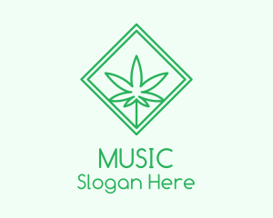 Natural Marijuana Plant  Logo