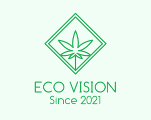 Natural Marijuana Plant  logo design