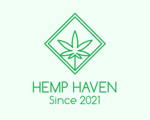 Natural Marijuana Plant  logo design