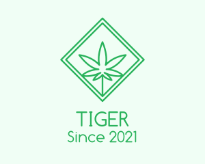 Plant - Natural Marijuana Plant logo design