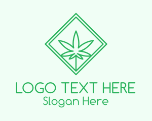 Natural Marijuana Plant  Logo