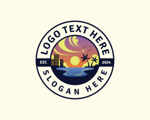 Seaside - Beach Coast Travel logo design