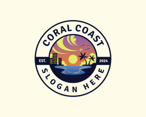 Beach Coast Travel logo design