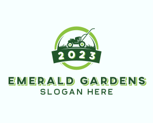 Gardening Lawn Care Mower logo design