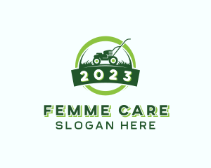 Gardening Lawn Care Mower logo design