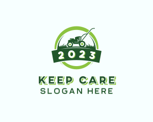 Gardening Lawn Care Mower logo design