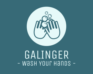 Handwash Soap Bubbles logo design