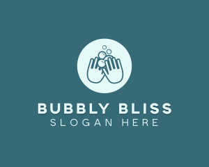 Handwash Soap Bubbles logo design