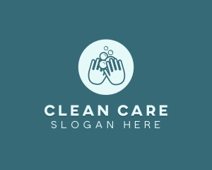 Handwash Soap Bubbles logo design