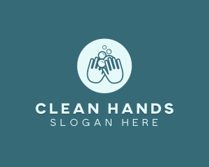 Handwash Soap Bubbles logo design