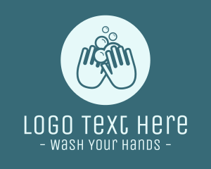 Covid19 - Handwash Soap Bubbles logo design