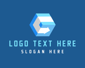 Cube - Blue Package Box logo design