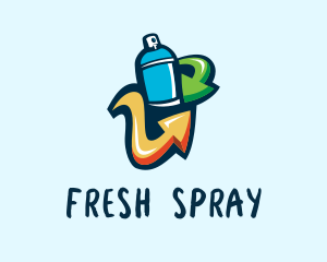 Spray Can Arrows logo design