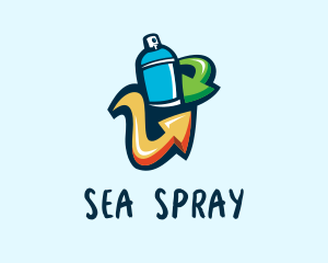 Spray Can Arrows logo design