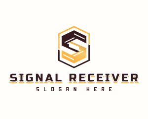 Digital Geometric Letter S logo design