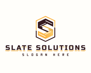 Digital Geometric Letter S logo design