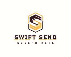 Digital Geometric Letter S logo design