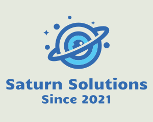 Blue Planet Saturn  logo design