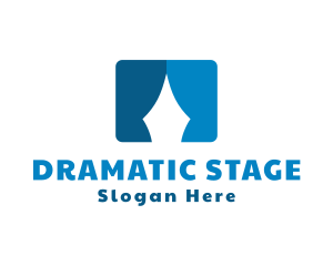 Blue Stage Drape logo design