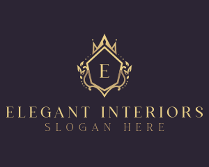 Elegant Crown Boutique logo design