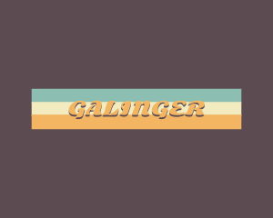 Retro Beach Banner Logo