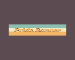 Retro Beach Banner logo design