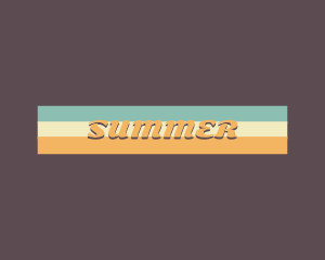 Retro Beach Banner logo design