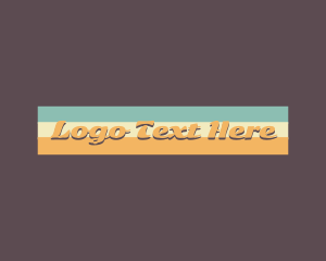 Wordmark - Retro Beach Banner logo design